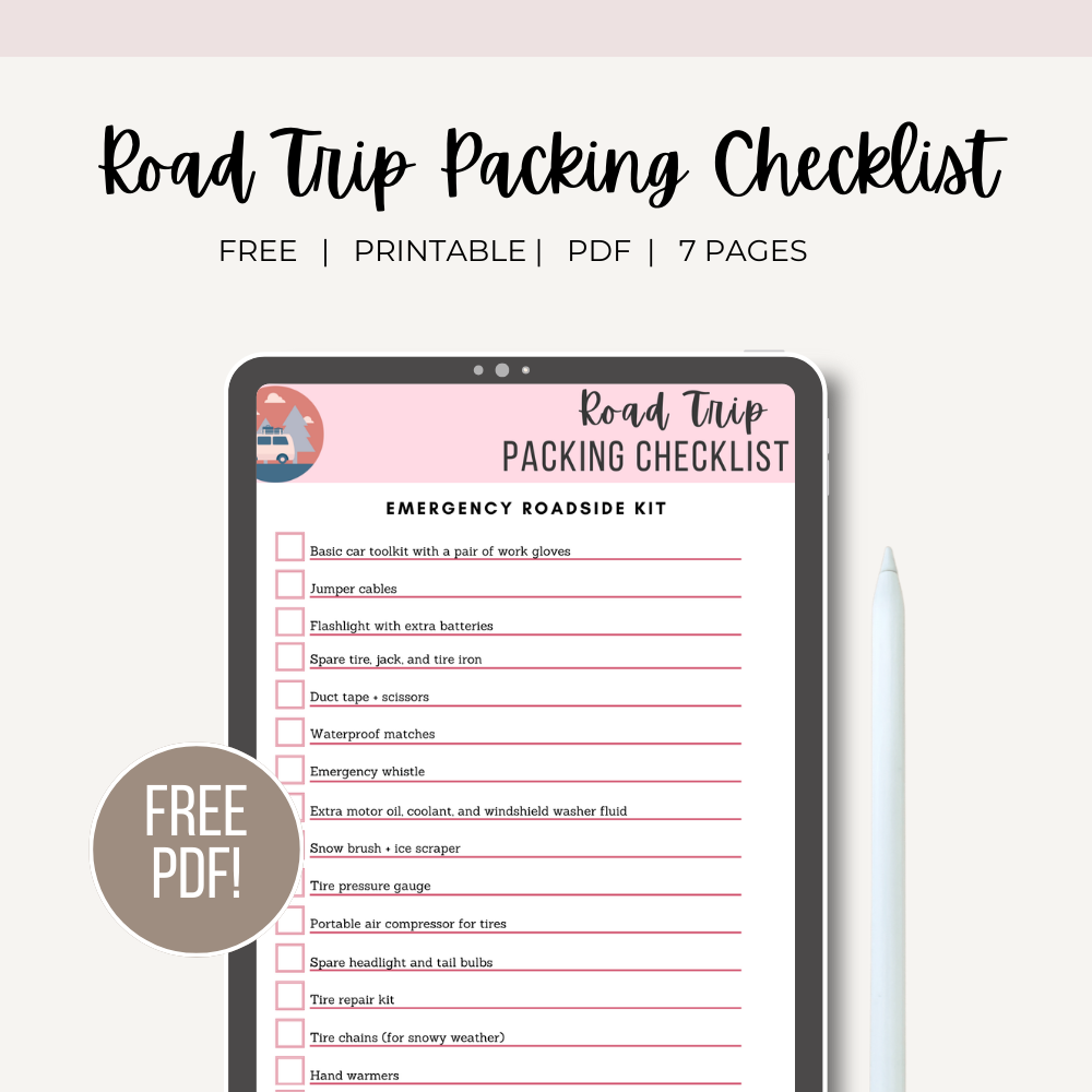 Road trip printable PDF 